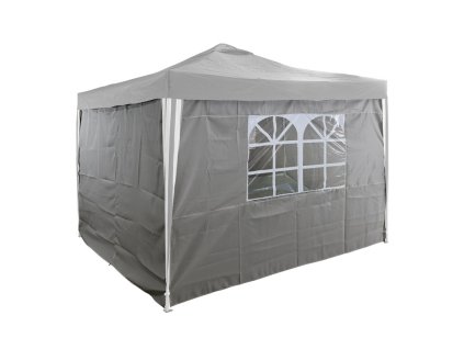 Bočné steny na záhradný pavilón 3x3 m, sivé, 4 ks