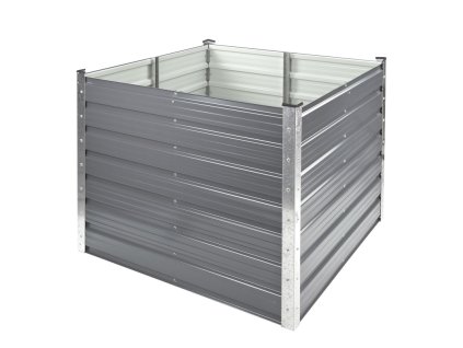 Kovový vyvýšený záhon Rosendaal 99x99x80 cm antracit