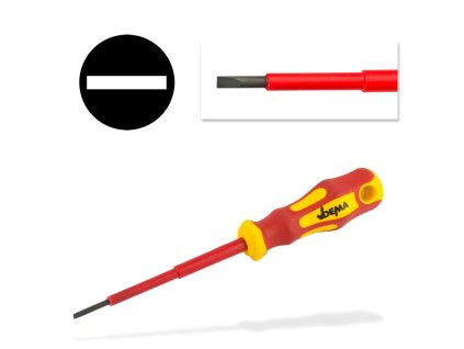 Elektrikársky skrutkovač plochý izolovaný 2,5x0,4x80