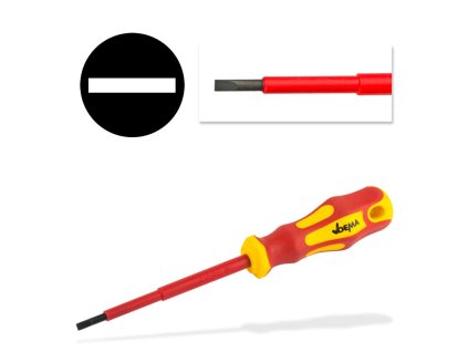 Elektrikársky skrutkovač plochý izolovaný 4x0,8x100