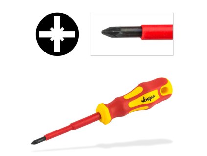 Elektrikársky skrutkovač krížový izolovaný PZ1x80