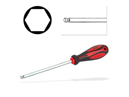 Skrutkovač imbus s guľovou hlavou 6x125