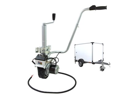 Oporné koleso k prívesu s elektrickým pohonom 12 V 350 W