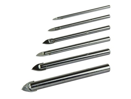 Vrtáky do obkladu a skla 3/4/5/6/8/10 mm, 6-dielna sada