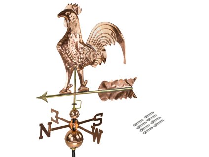 Medený 3D ukazovateľ vetra Kohút