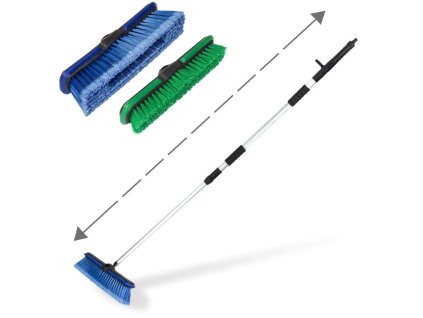 Prietoková metla s teleskopickou rukoväťou 120-193 cm