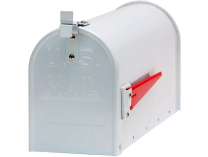 Hliníková americká poštová schránka, biela