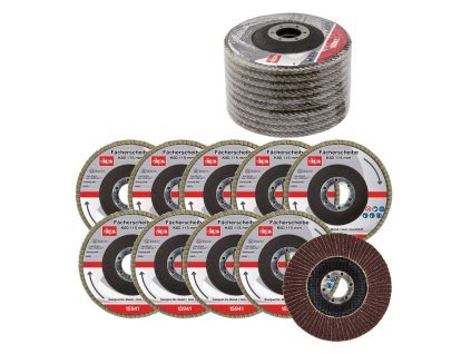 Lamelový vejárový brúsny kotúč 115 mm K60, 10 ks