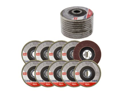 Lamelový vejárový brúsny kotúč 115 mm K100, 10 ks