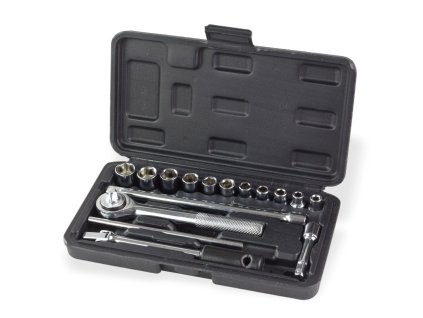 Nástrčkové kľúče s račňou 1/4", 17-dielna sada