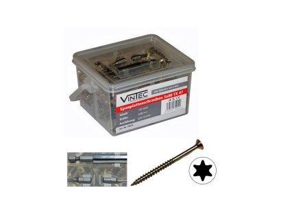 Skrutky do drevotriesky 5x80 T25, 140 ks