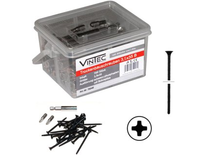 Skrutky do sadrokartónu 3,5x35 B, 700 ks