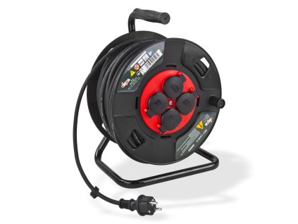 Predlžovací kábel na bubne, 4 zásuvky IP44, 50 m DKT 1,5/50 O