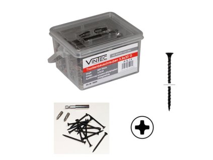 Skrutky do sadrokartónu 3,9x30 G, 800 ks