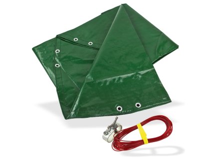 Nepremokavá plachta s lankom kruh 3,5 m 210 g/m2, zelená