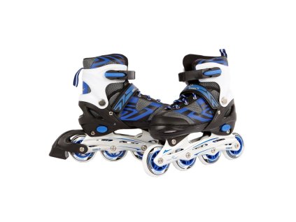 Kolieskové korčule modrá/čierna, nastaviteľná veľkosť 39 - 42