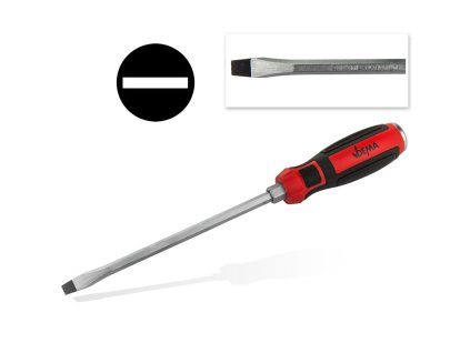 Úderový skrutkovač plochý 8x200