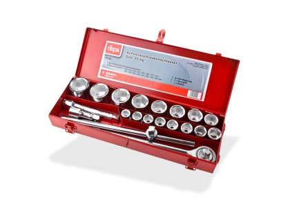 Nástrčkové kľúče s račňou 3/4", 20-dielna sada
