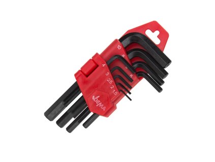 Imbusové kľúče krátke, čierne, 9-dielna sada