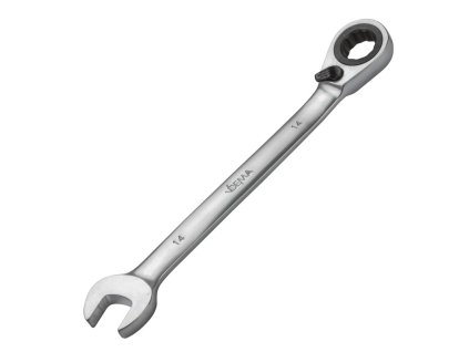 Kľúč očko-vidlicový račňový 14 mm prepínací