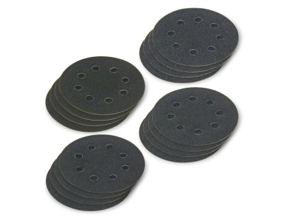 Brúsny papier pre excentrickú brúsku 115 mm K60 - K180, 16 ks