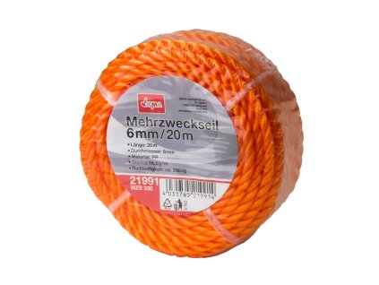 Viacúčelové lano 6 mm / 20 m MZS 330