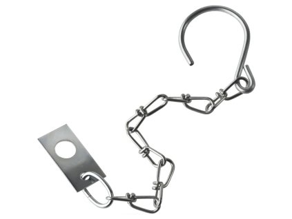 Zabezpečovací háčik s retiazkou na zaistenie uzáverov bočnice 225 mm