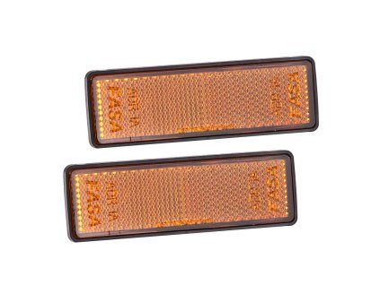 Odrazka oranžová samolepiaca 95x38 mm, 2 ks