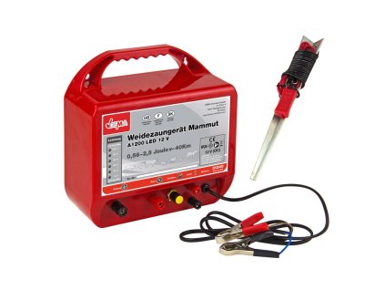 Elektrický ohradník 12 V 2,5 J do 10000 V Mammut A1200 LED