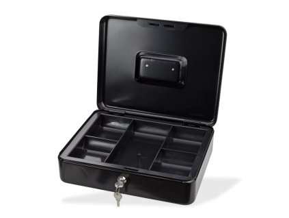 Kovová pokladnička 30x24x9 cm GKG, čierna