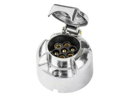 Kovová zásuvka ťažného zariadenia 7-pólová