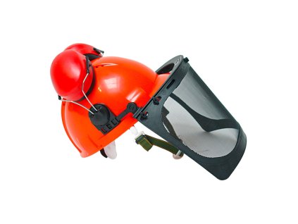 Lesnícka ochranná prilba 54-63 cm, oranžová