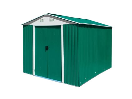 Kovový záhradný domček 4,8 qm Leeds, zelený