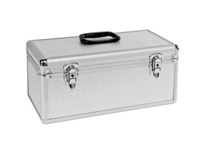 Hliníkový kufor na náradie a nástroje, strieborný