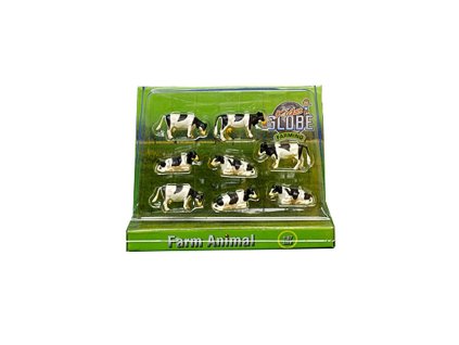 Kravy čierno-biele 1:87, 8 ks