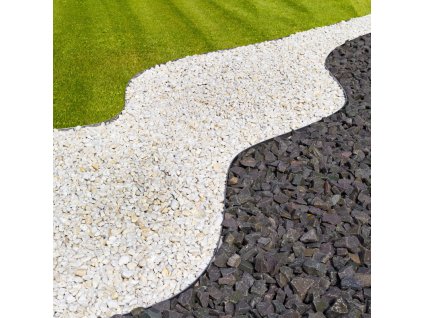 Záhonový obrubník kovový 118x13 cm