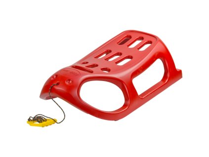 Plastové sánky s kovovou sklznicou Tirol, červené