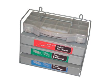 Pružiny a závlačky v organizéri, 900-dielna sada