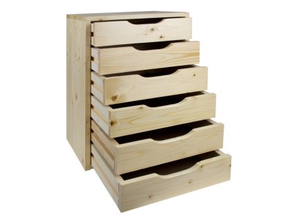 Drevená zásuvková skrinka SB6