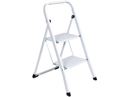 Skladacie schodíky 2-stupňové, biele