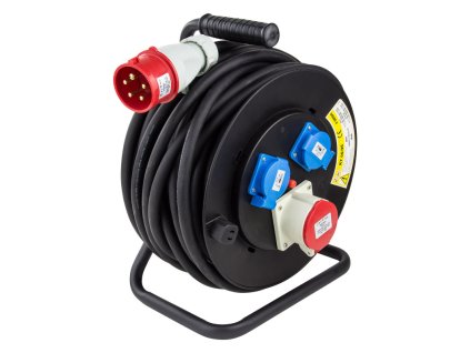 Predlžovací kábel na bubne 400 V + 230 V, 3 zásuvky IP44, 25 m KT 05/25