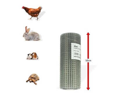 Voliérové štvorhranné pletivo pozinkované 19 mm, 0,5x20 m, drôt 0,8 mm