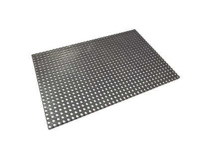 Gumová rohožka s krúžkami 100x150 cm, čierna