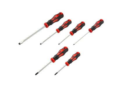 Ploché a krížové skrutkovače, 6-dielna sada