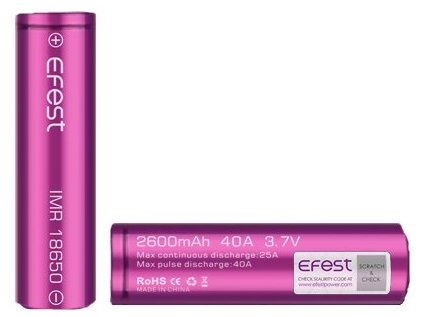10201 efest baterie typ 18650 3000mah 35a