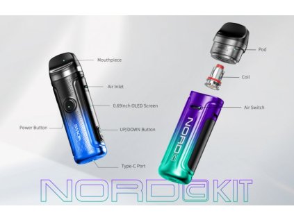 Smoktech NORD C 50W elektronická cigareta 1800mAh Cyan Purple