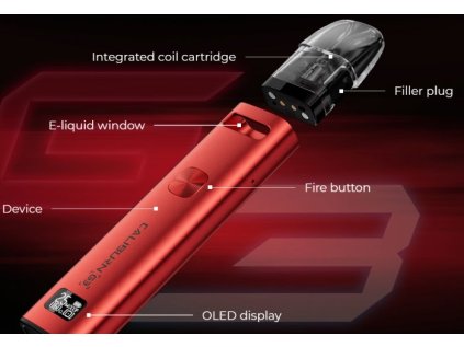 Uwell Caliburn G3 elektronická cigareta 900mAh Red