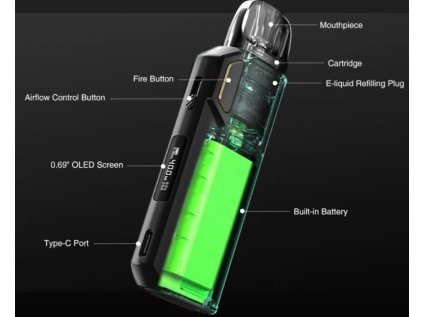 Lost Vape Thelema Elite 40 Pod elektronická cigareta 1400mAh Gunmetal Espresso