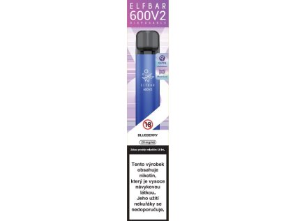 Elf Bar 600 V2 elektronická cigareta Blueberry 20mg
