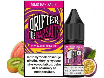 Liquid Drifter Bar Salts Kiwi Passionfruit Guava Ice 10ml - 20mg